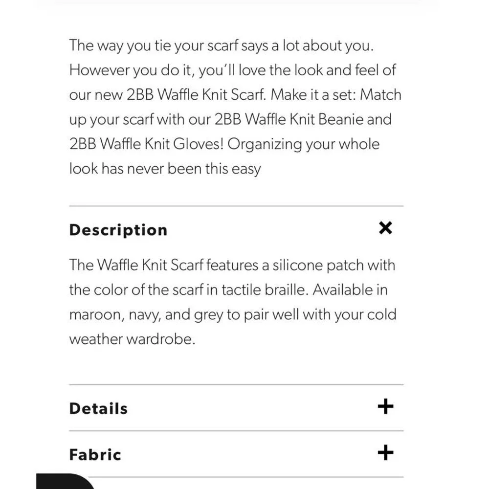 Two Blind Brothers 2BB Waffle Knit Scarf
